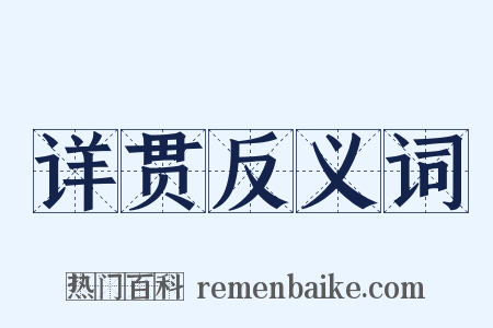 详贯反义词是什么意思的图片